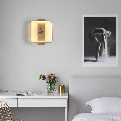 Modern, minimalistisk, klockformad LED-vägglampa med 1 ljus