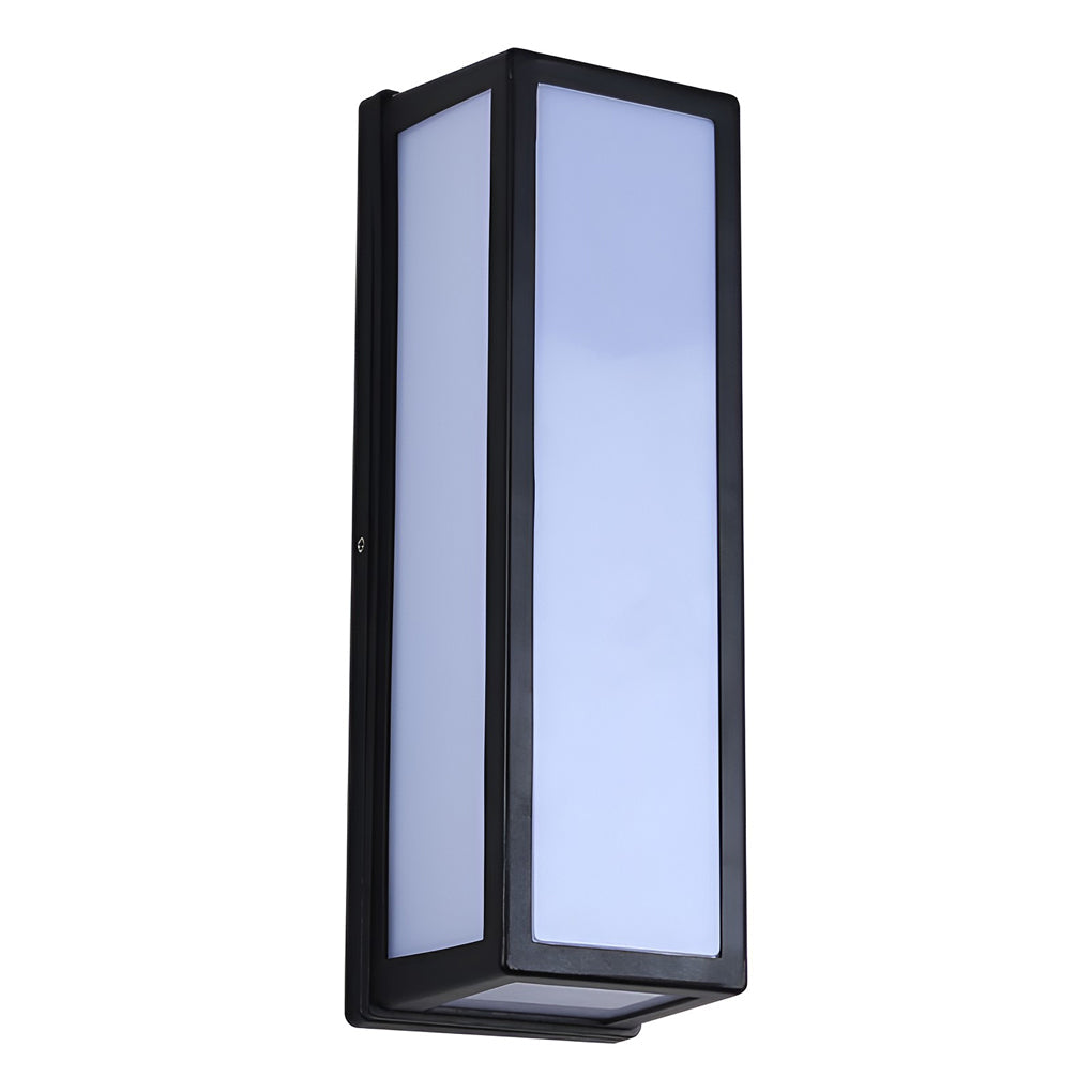 Utomhus vägglampa svart aluminium lyktstolpe