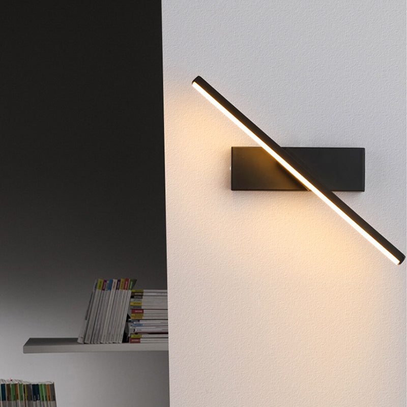 Edge Modern Snurrbar Vägglampa Svart/Vit Sovrum Metall Silikon