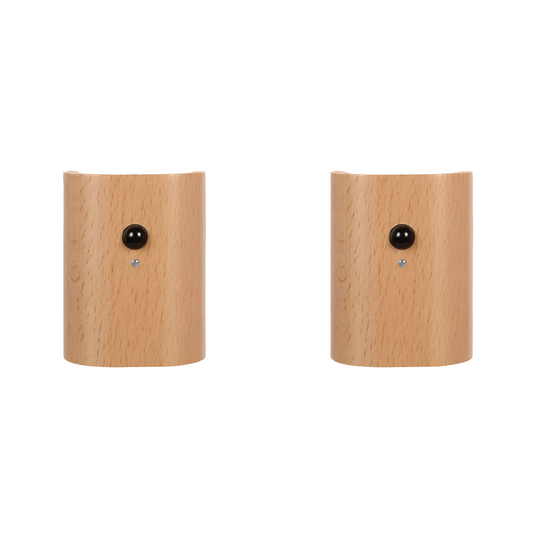 LED vägglampa i trä – Med rörelsesensor & USB | För hall & trappa