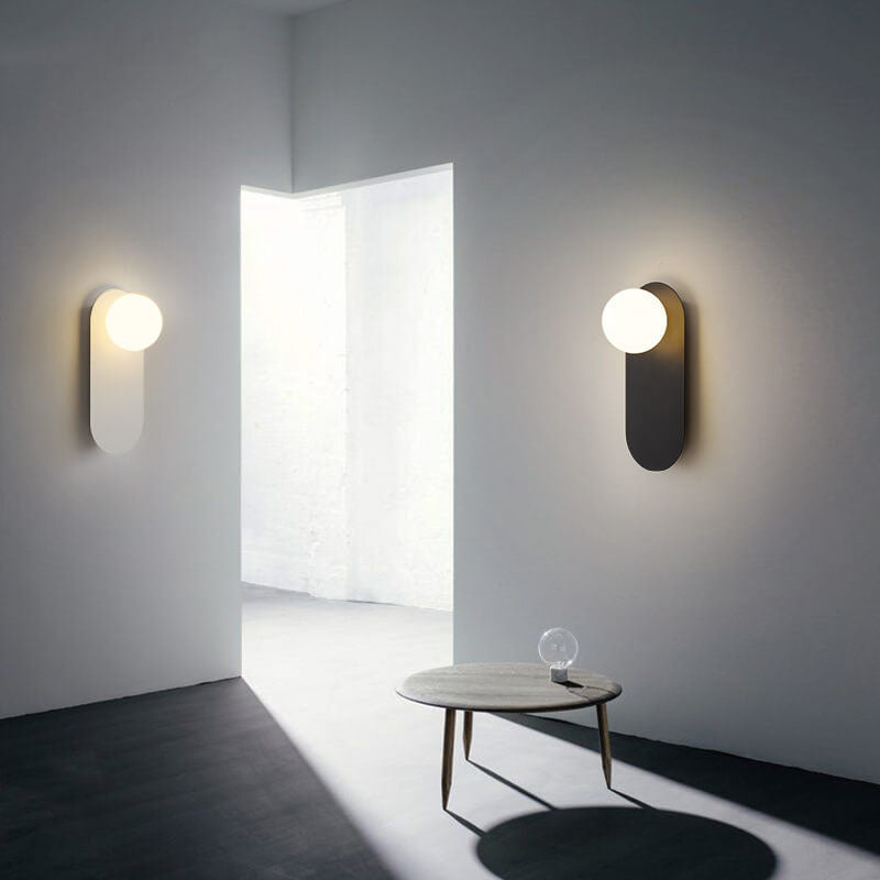 Vägglampa Modern Glasglob Metall Design