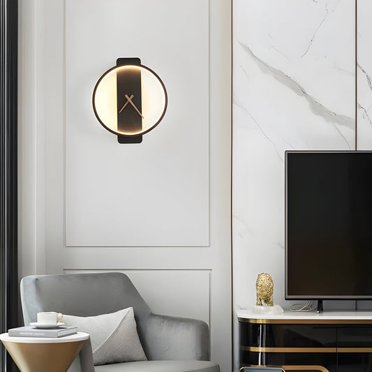 TimeLight - Modern justerbar LED-vägglampa i klockform