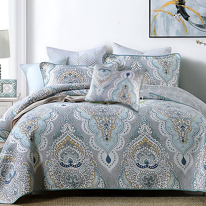 Paisley Aqua Teal Täcke Set