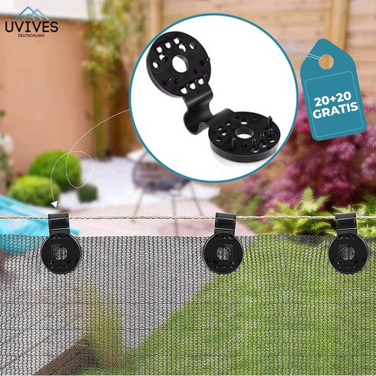 Carvallo | ShadeClips – Den enkla lösningen för säker fäste av skuggnät