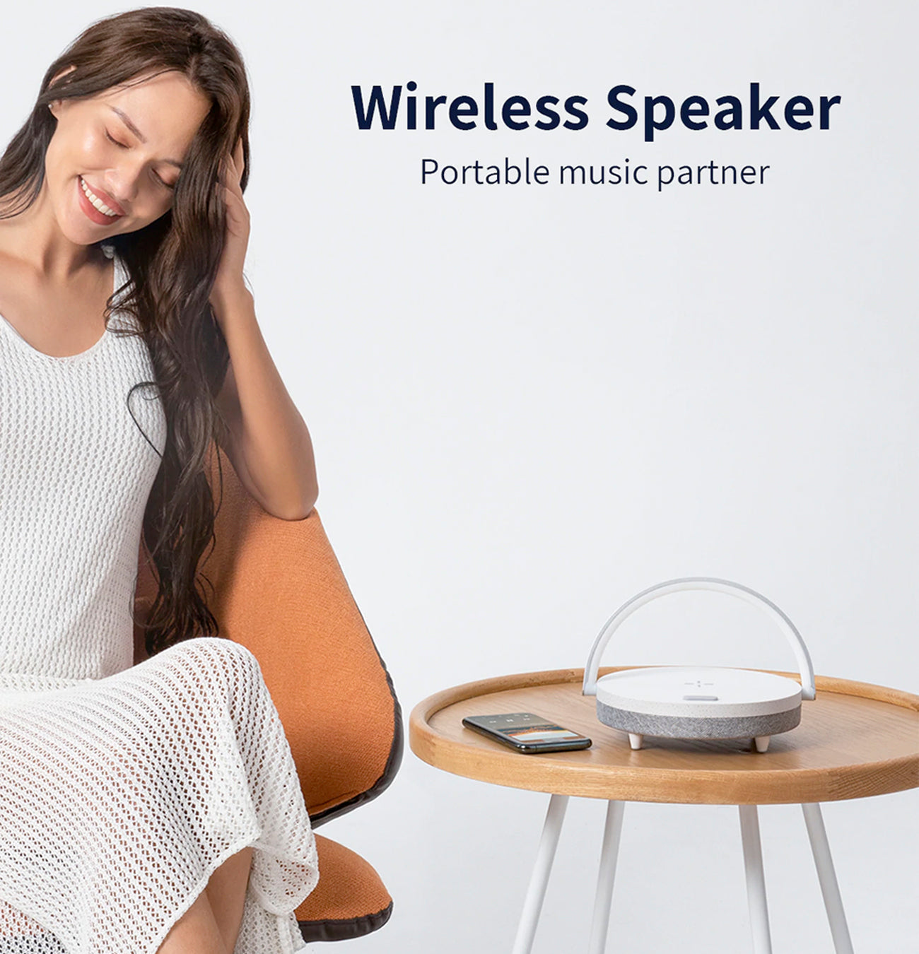 Carvallo – 4-i-1 Dimbar Sänglampa med Trådlös Laddare och Bluetooth Högtalare