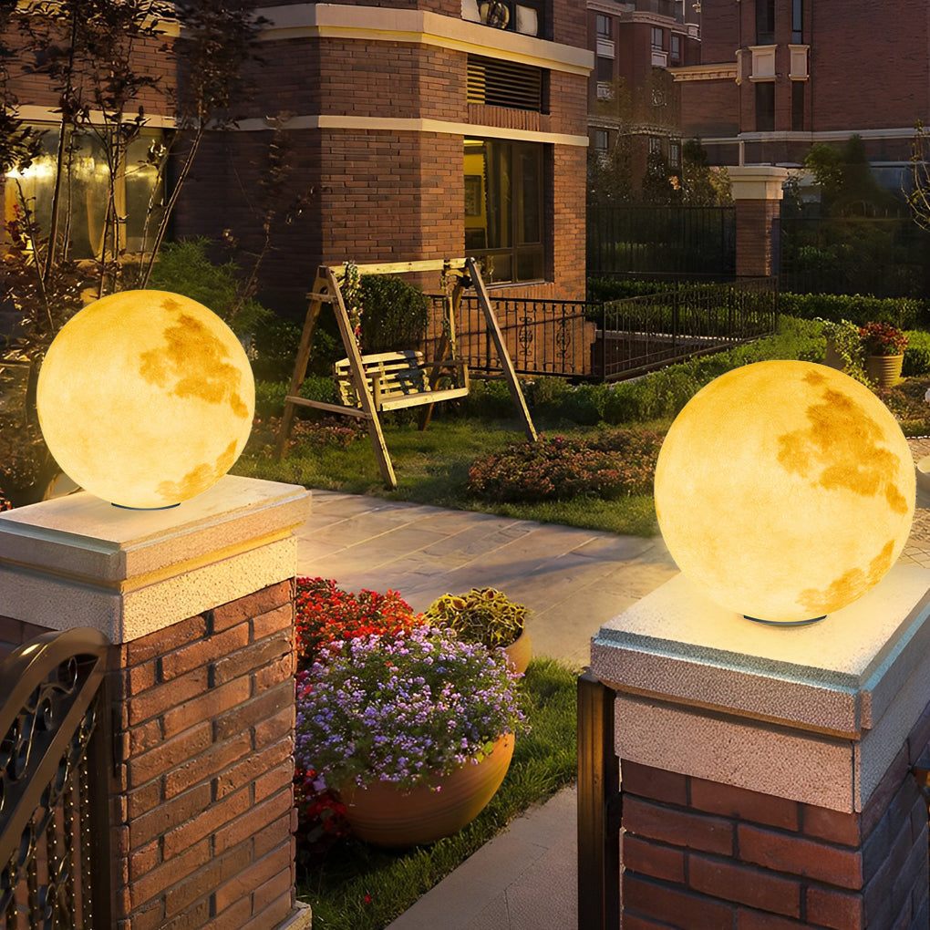 Utomhus Globe Sol Resin Puts Lampa