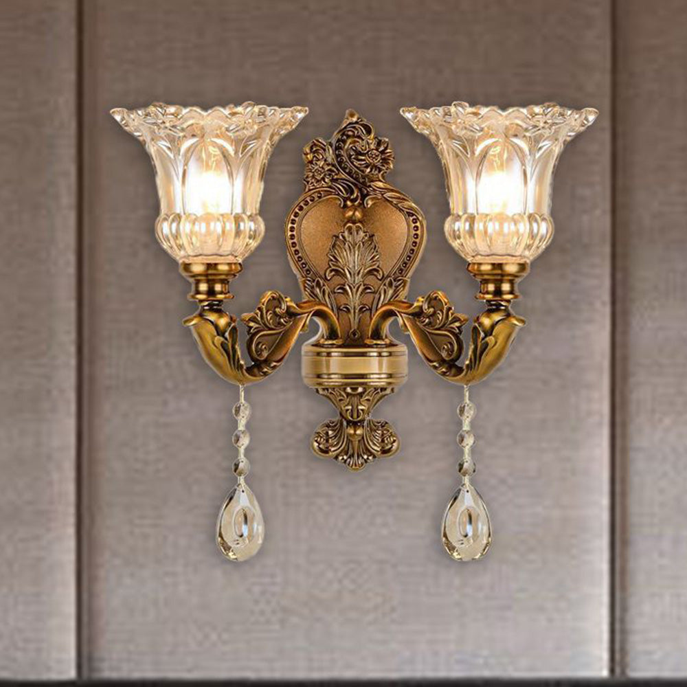 Amélie Vintage Vägglampa - Inomhus - Tvålampor - Guld - Sovrum/Vardagsrum - Metall