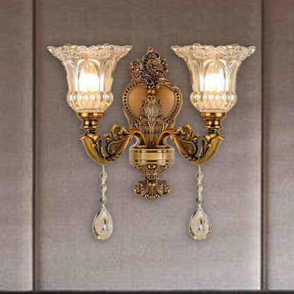 Amélie Vintage Vägglampa - Inomhus - Tvålampor - Guld - Sovrum/Vardagsrum - Metall