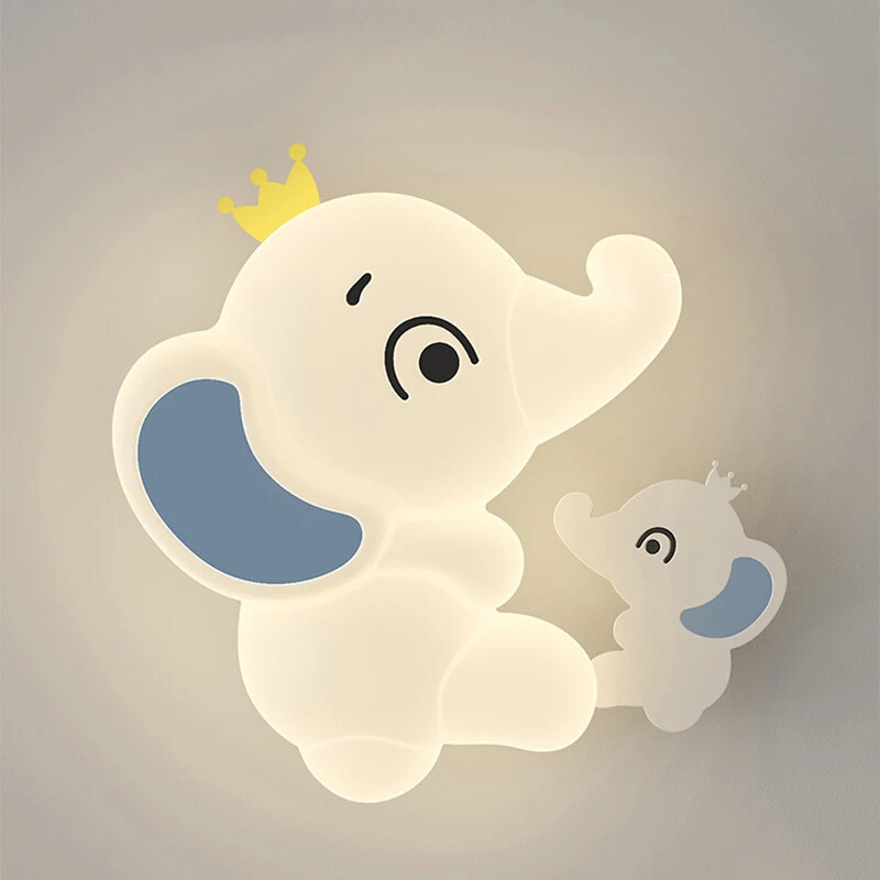 SavanneKids - Tecknad Vägglampa med Djurmotiv för Barnrum