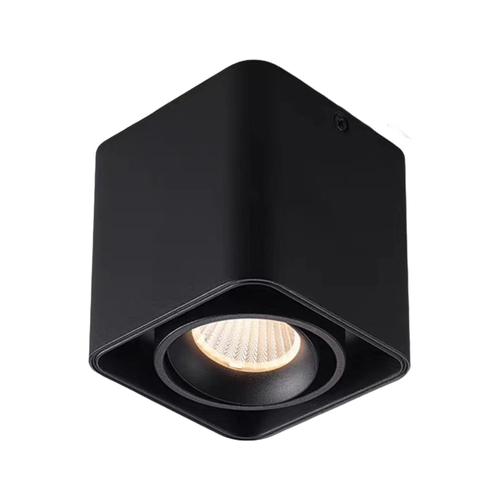 FlexiSquare - Dimbart LED Takrosettlampa med Justerbar Fyrkantig Lampfot