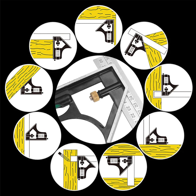 Carvallo - Rörligt vinkellinjal-set