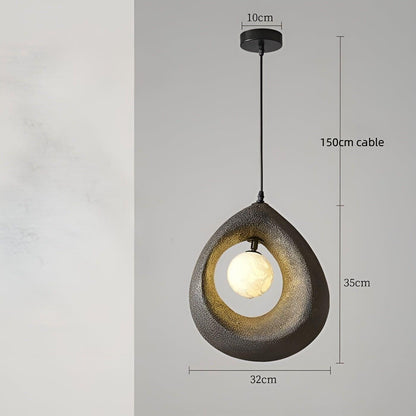 Pendellampa i Wabi-Sabi stil – Minimalistisk hängande lampa för vardagsrum och matplats