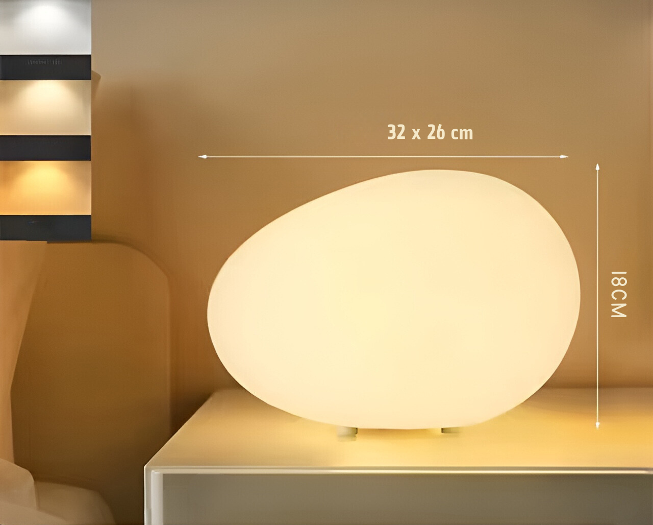 GlowAura Lampa - Samtida Dekorativ Nattljus