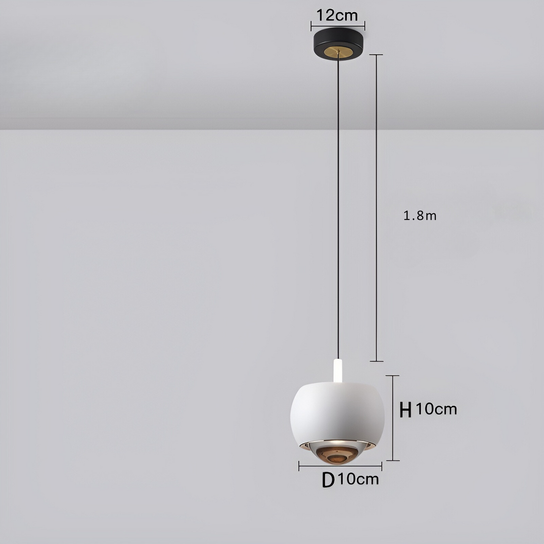 OrbitGlow - Minimalistisk hänglampa med LED-ljus med elegant, cirkulärt design