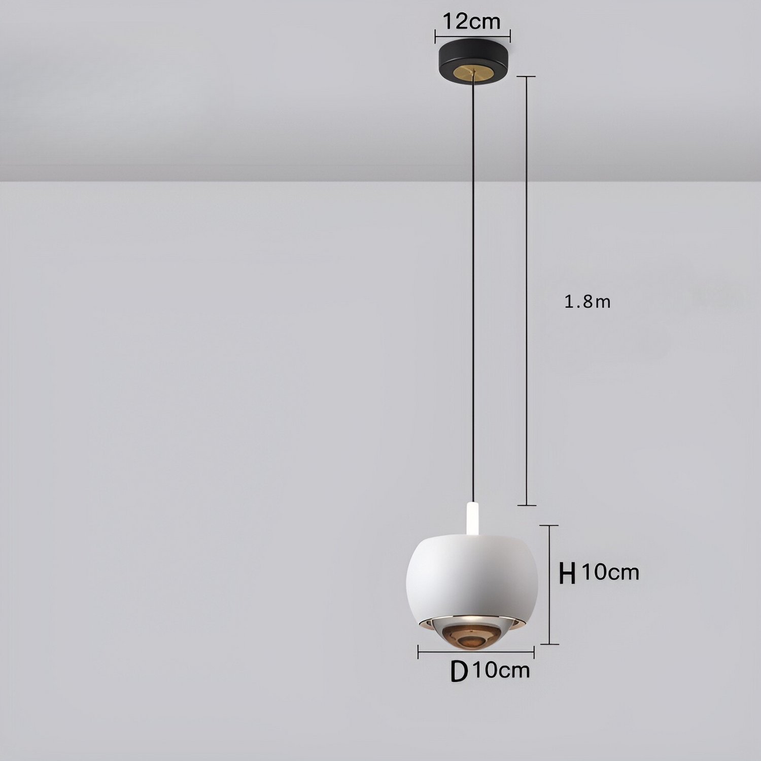 OrbitGlow - Minimalistisk hänglampa med LED-ljus med elegant, cirkulärt design
