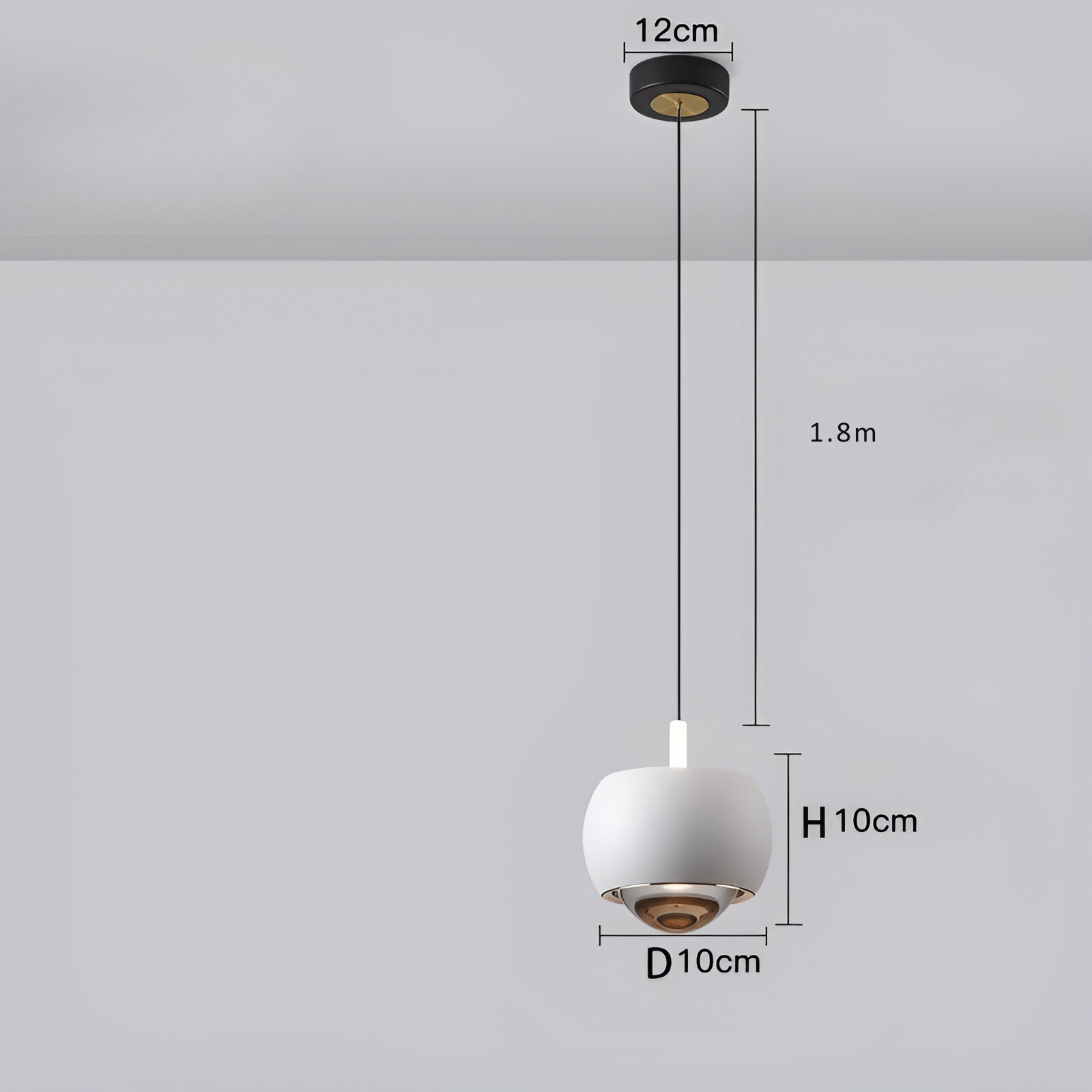 OrbitGlow - Minimalistisk hänglampa med LED-ljus med elegant, cirkulärt design