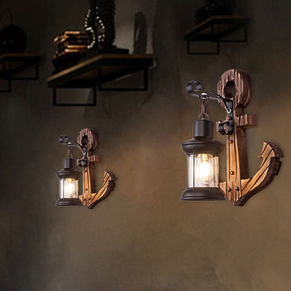Austin Vintage LED Vägglampa - Anker, Mat- / Vardagsrum, Metall/Trä