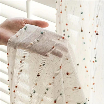 Sugar Bean Regnbåge Tyll Gardin