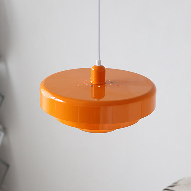 Pendellampa Mid-Century Orange Metallupphängning