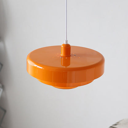 Pendellampa Mid-Century Orange Metallupphängning