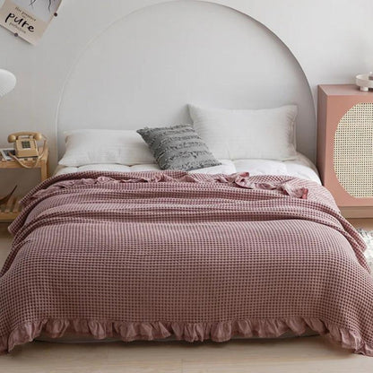 Olivia Waffle Kastanjefilt