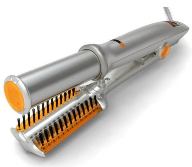 Professionell 2 i 1 roterande järnhårborste