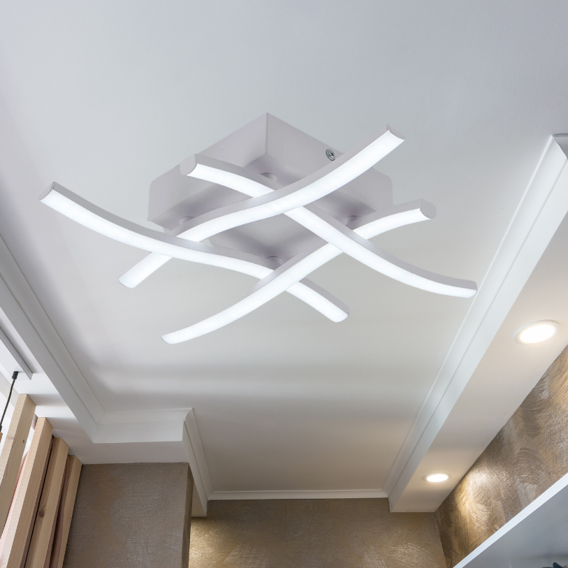 BrightEase LED Taklampa - Modern Design, Dimbar, 24W, Tre-färgsljus