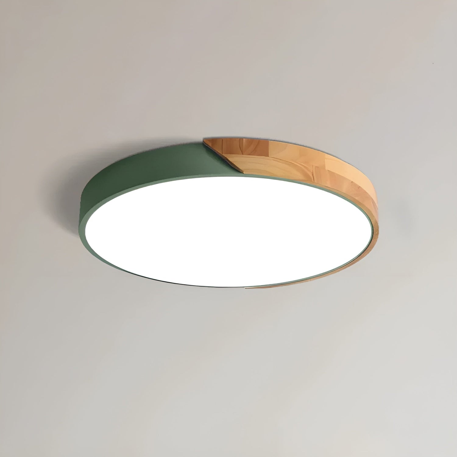 LED-taklampa i trä – Skandinavisk design | Varmt ljus för vardagsrum