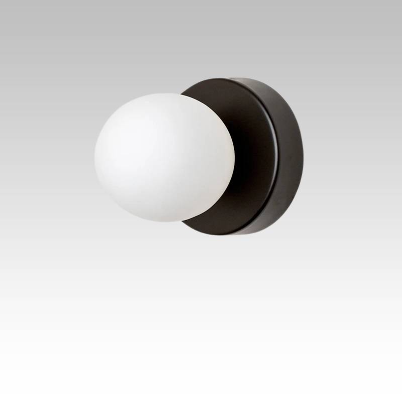 Vägglampa med glasglob Modern design