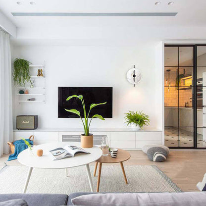 SOLARGARDEN Ronde LED-vägglampa i konstharp och marmor