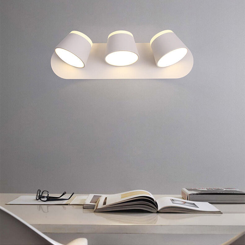 ScandiGlow – Justerbar LED Vägglampa med Cylinderformad Skärm, Finns i 1/2/3 Ljuspunktet