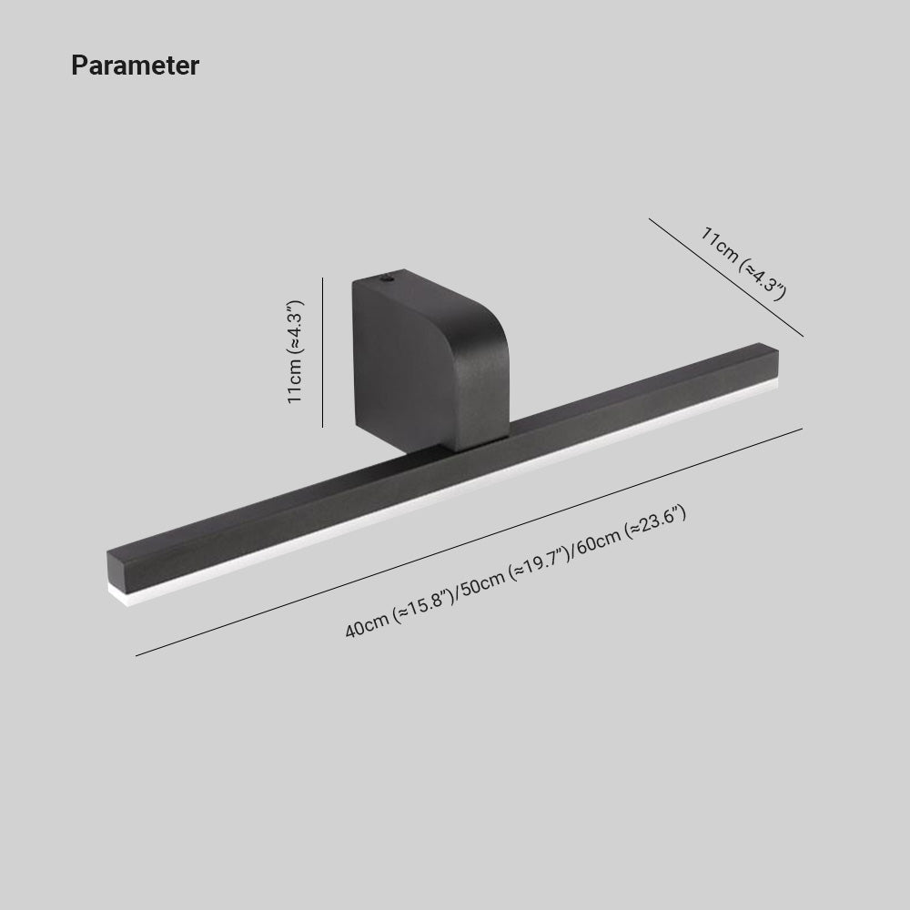 Luna - Modern Linjär LED Spegelväggslampa, Svart/Vit