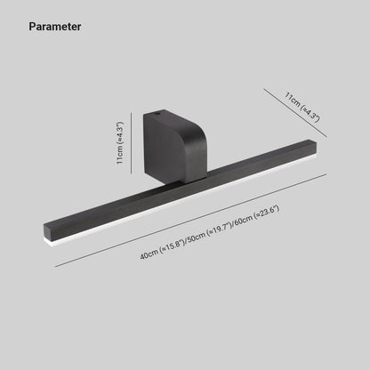 Luna - Modern Linjär LED Spegelväggslampa, Svart/Vit