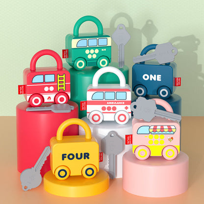 Lock &amp; Play - Montessori lärande leksak för småbarn med interaktiva lås