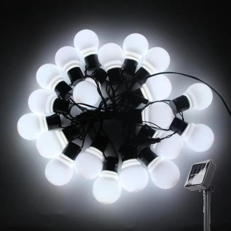 Utomhus solfjäder stringljus varm vit