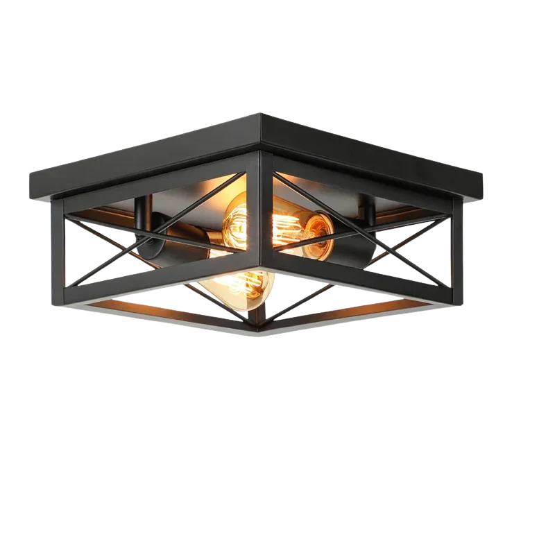 Carvallo - Taklampa i Järn med Vintage-Inspirerad Modern Rustik Stil