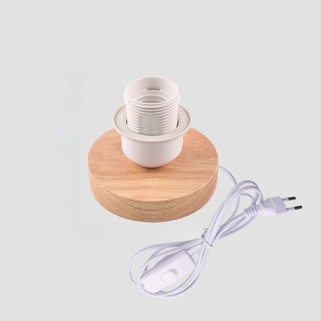 RetroWood - Trä Bordslampa med Ljusboll för Stämningsfull Belysning