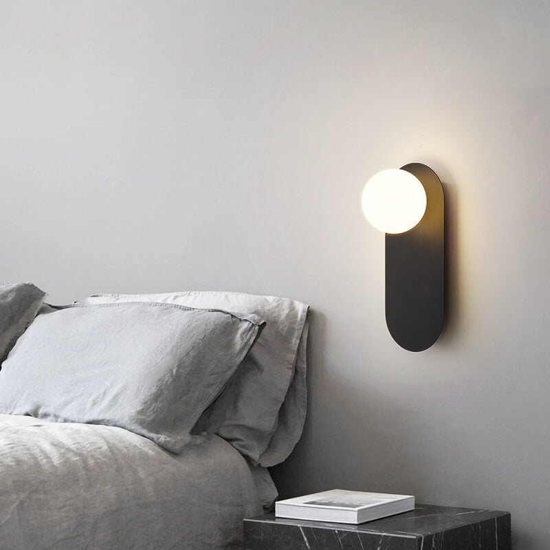 Vägglampa Modern Glasglob Metall Design