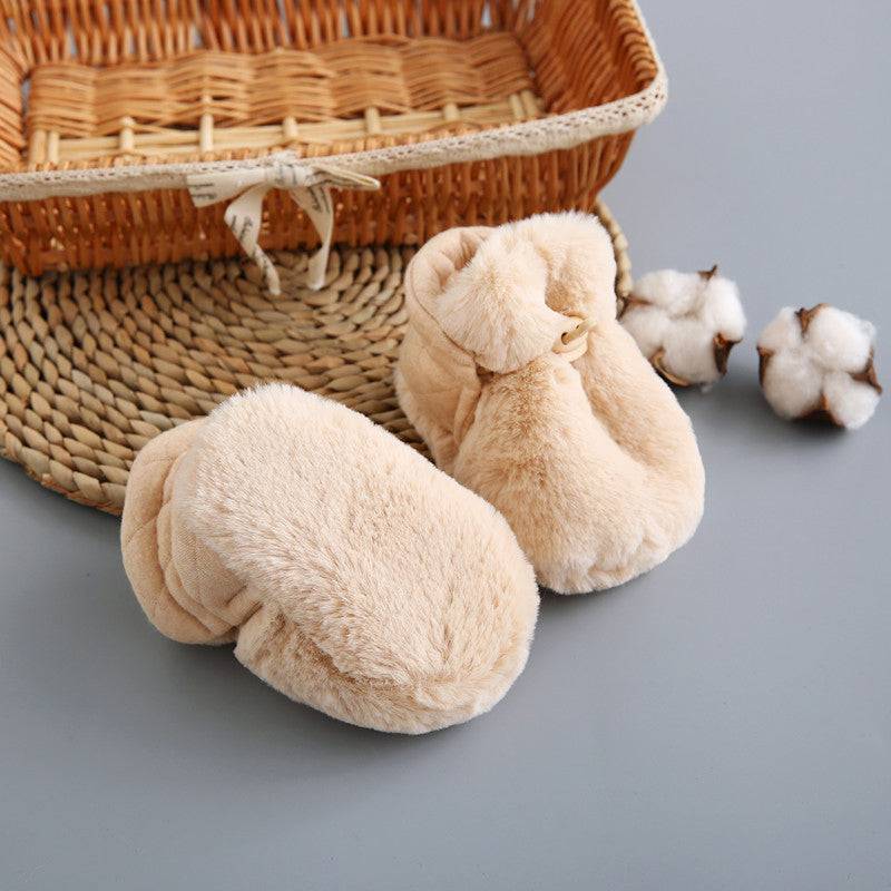 Carvallo - Baby Cartoon Plush Cotton Toddler Shoes