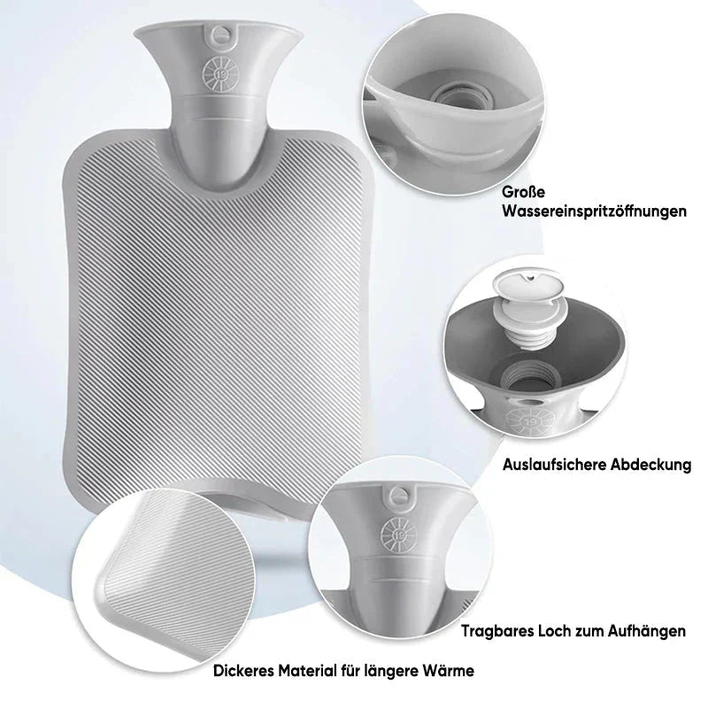 Carvallo – Återfyllningsbar plyschvärmeflaska med höftkudde