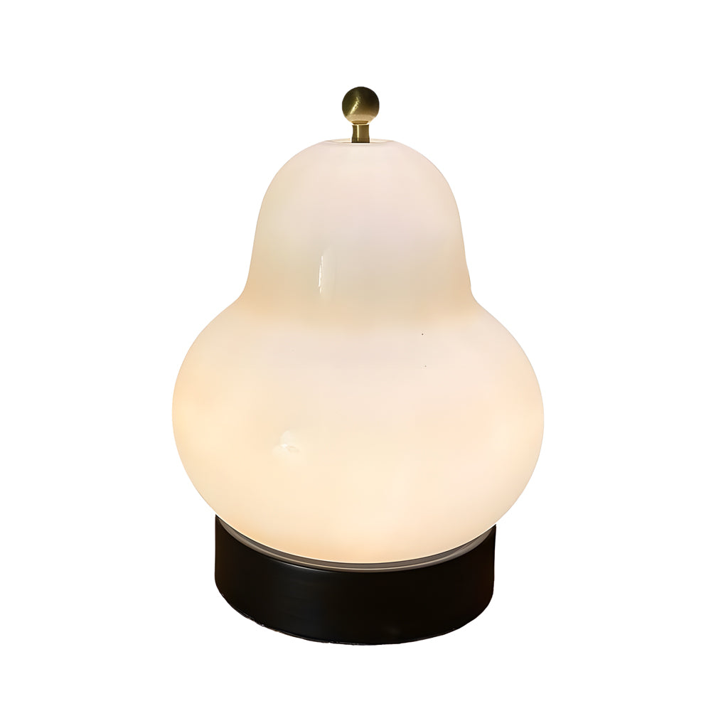 GlowPearl - Bärbar Glas Pear USB LED Bordslampa med Touchkontroll