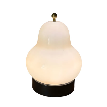 GlowPearl - Bärbar Glas Pear USB LED Bordslampa med Touchkontroll