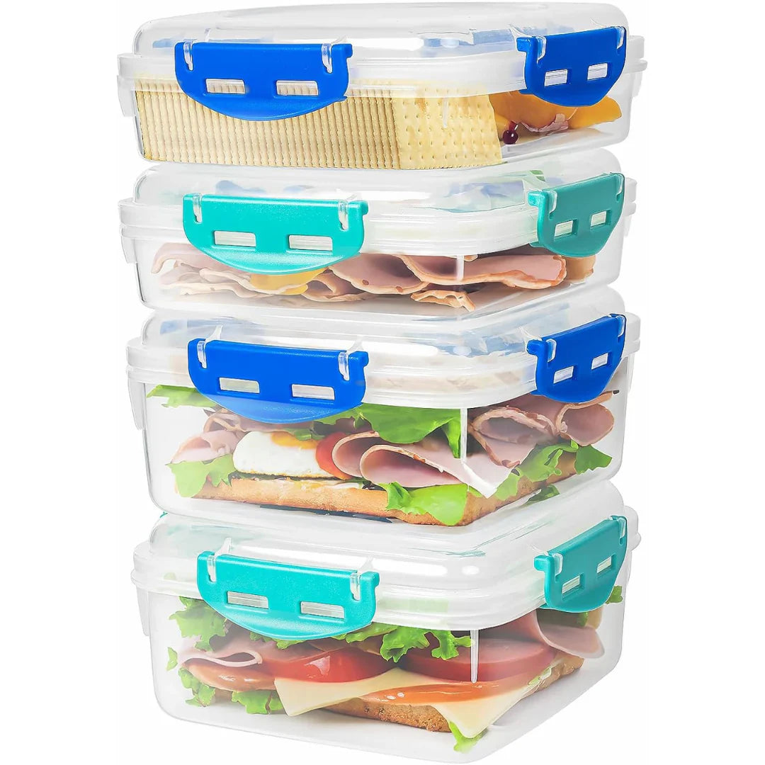 Utspillningssäkra lunchlådor (4-pack)