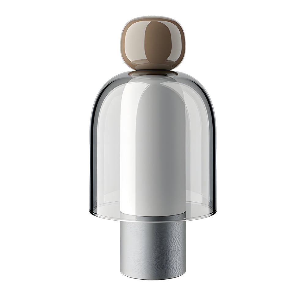 Easy Peasy - Klar glas uppladdningsbar batteri bordslampa med LED steglös dimning