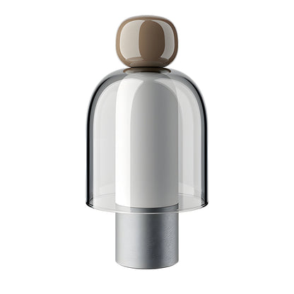 Easy Peasy - Klar glas uppladdningsbar batteri bordslampa med LED steglös dimning