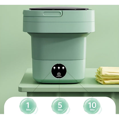 QuickSpin Tvättmaskin – Fällbar Mini Tvättmaskin med Torktumlare