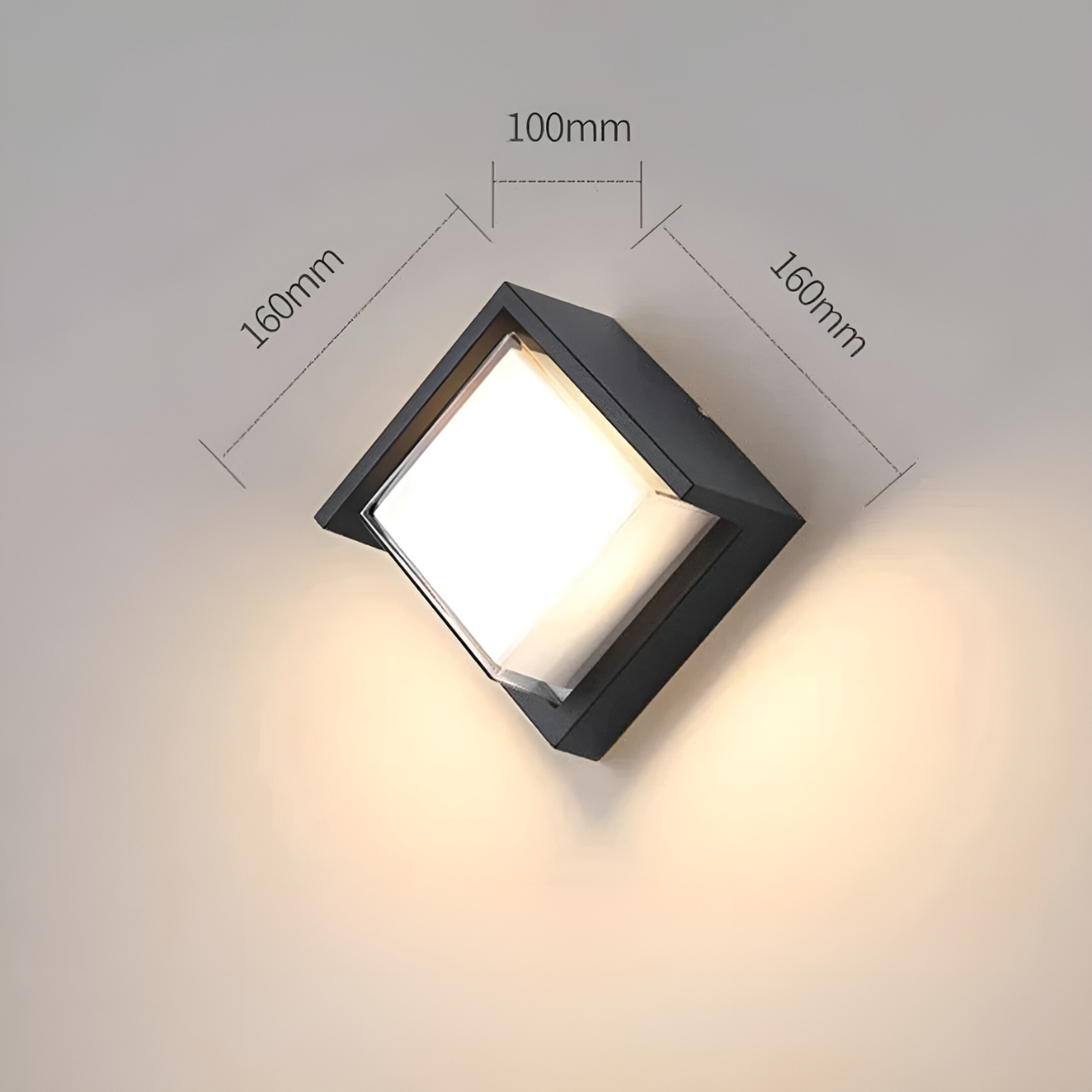 AquaSense Light - Vattentät LED-rörelsesensor-utomhusvägglampa