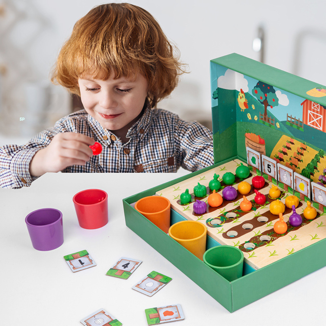 Montessori Färger &amp; Nummer Bondgård Lärande Spel