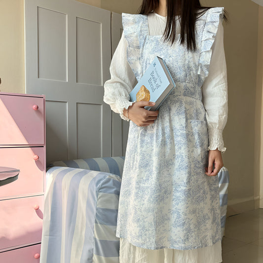 Ruffled Ink Floral Förkläde