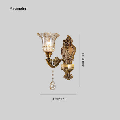 Amélie Vintage Vägglampa - Inomhus - Tvålampor - Guld - Sovrum/Vardagsrum - Metall